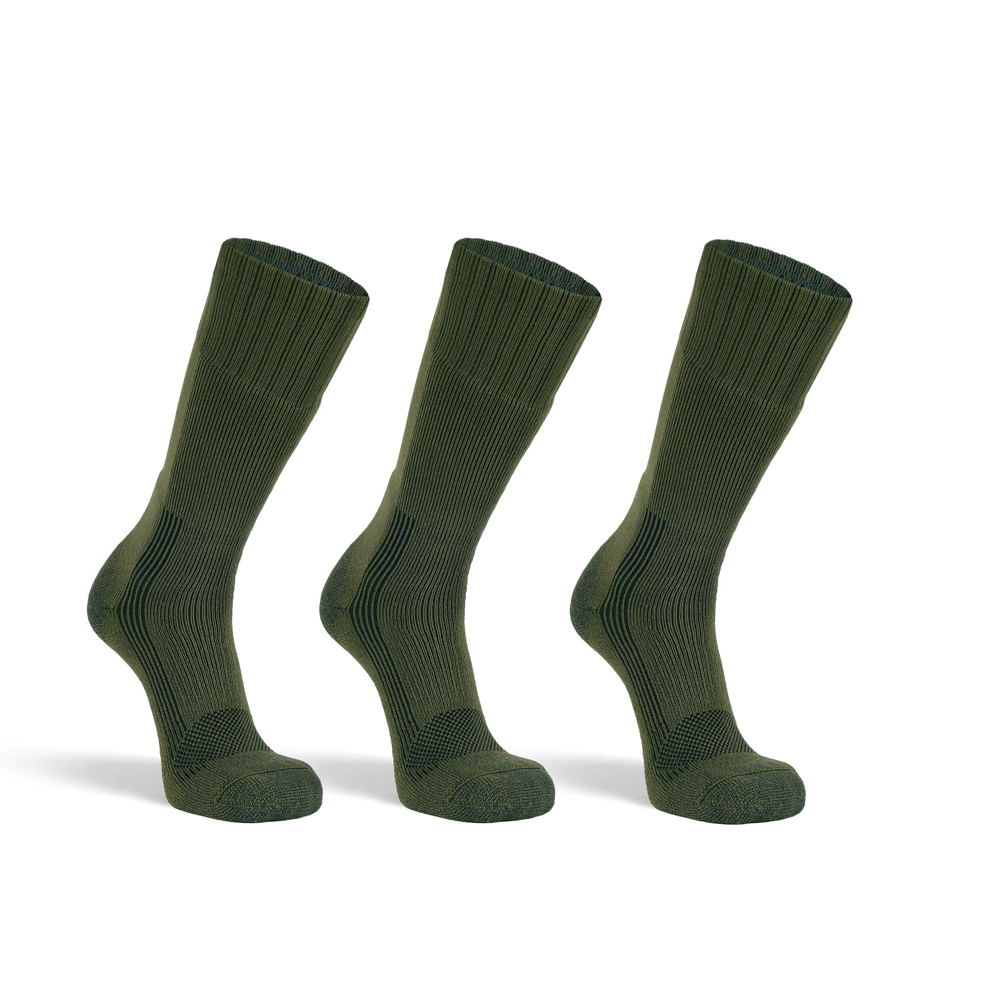 Wick Dry Maximum Medium Weight Mid - Calf Boot Military Sock Bundle - 3 Pairs Army Green Small - Fox River