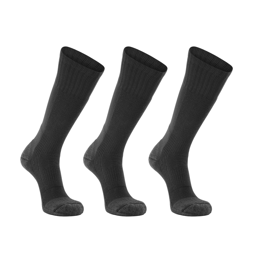 Wick Dry Maximum Medium Weight Mid - Calf Boot Military Sock Bundle - 3 Pairs Black Small - Fox River