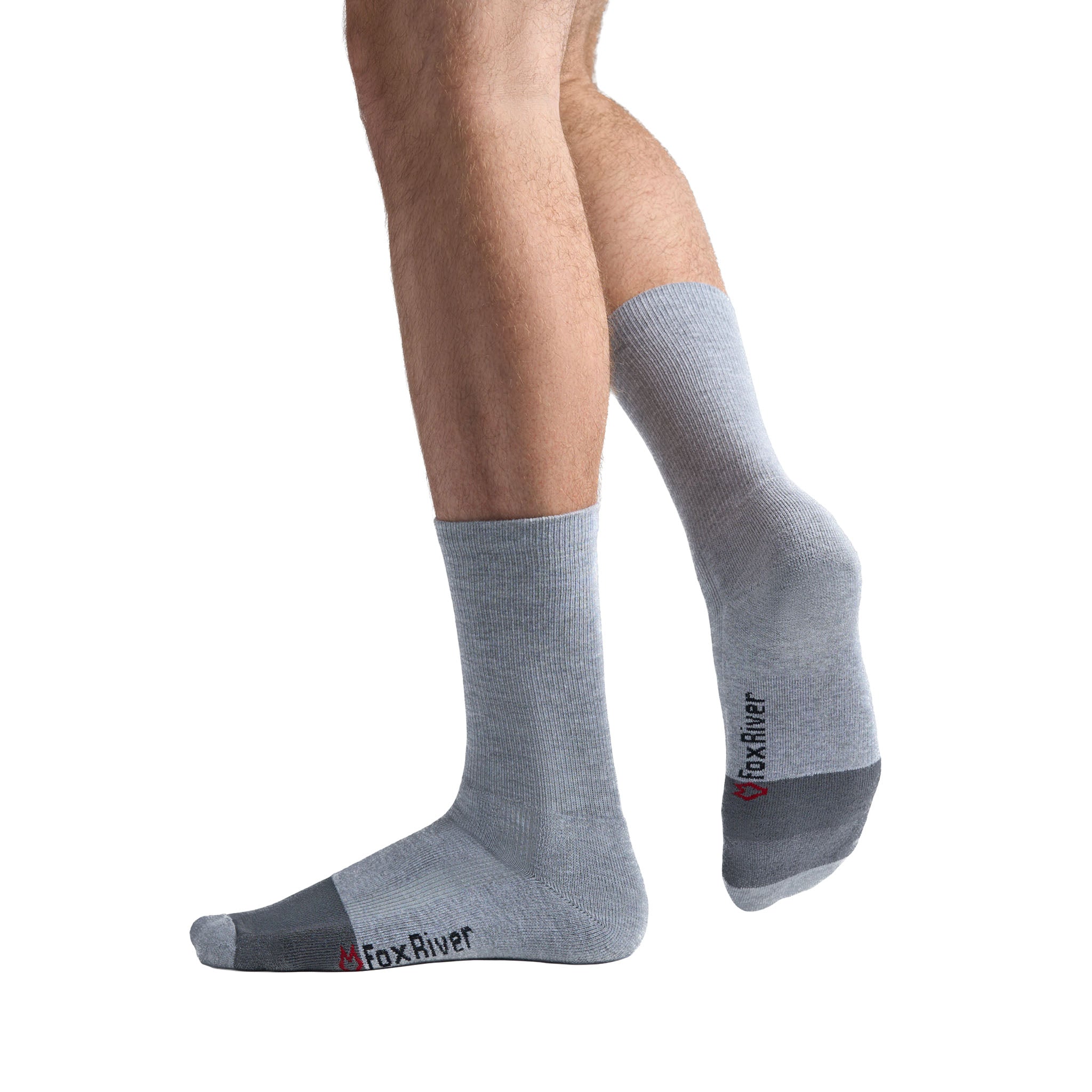 Wick Dry Triathlon Lightweight Crew Running Sock Grey Heather Small - Fox River