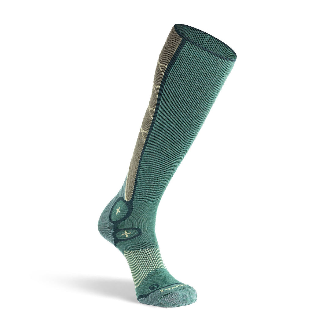 Women's Afton Ultra - Lightweight Over - the - Calf Ski and Snowboard Sock Green Small - Fox River