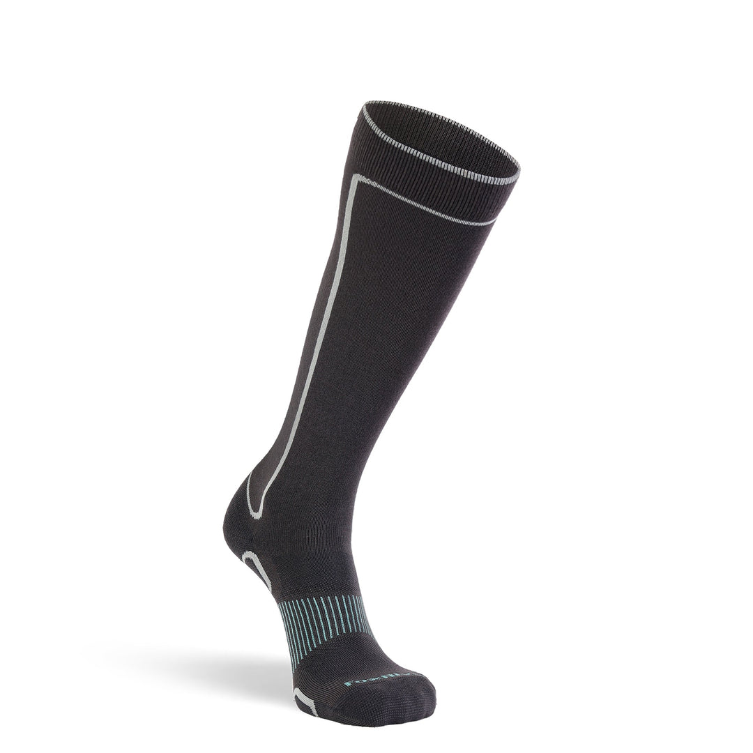 Women's Aspen Ultra - Lightweight Over - the - Calf Ski and Snowboard Sock Charcoal Medium - Fox River