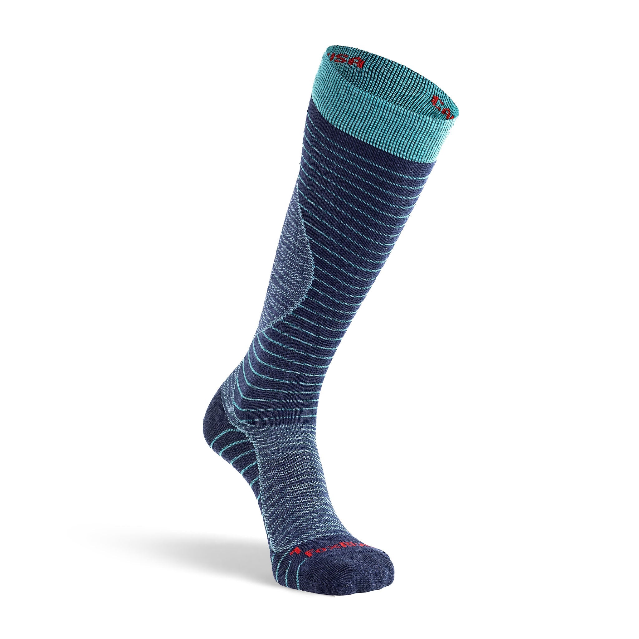 Women's Carve Ultra - Lightweight Over - The - Calf Ski and Snowboard Sock Blue Small - Fox River