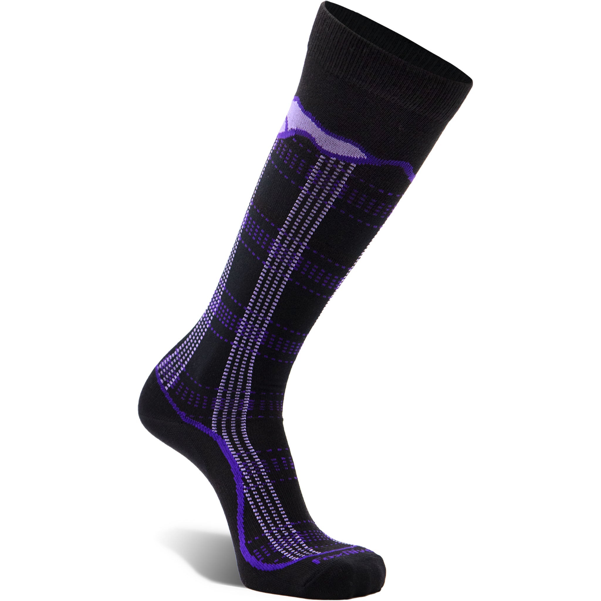 Women's Kicker Ultra-Lightweight Over-the-Calf Ski and Snowboard Sock Black Small - Fox River