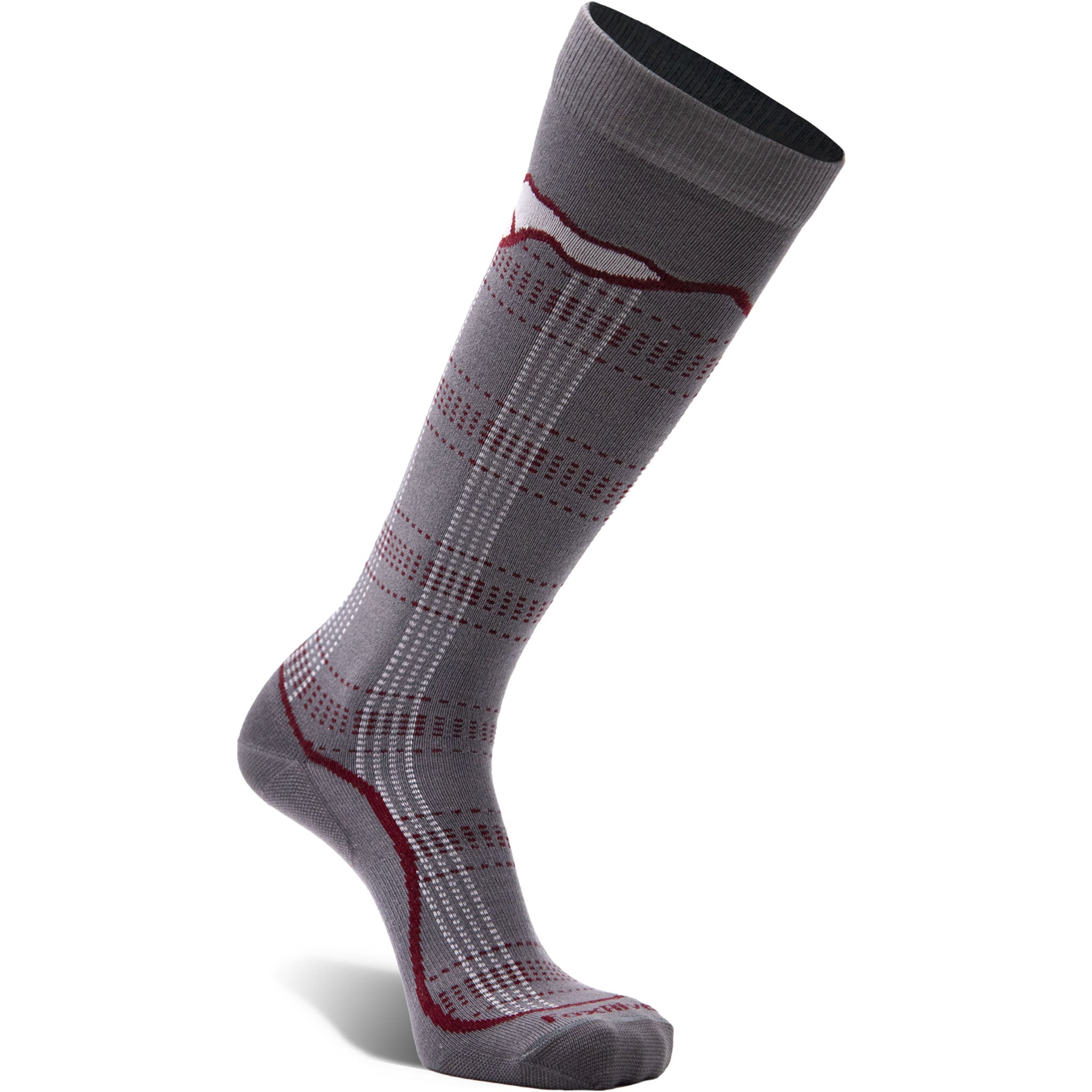 Women's Kicker Ultra-Lightweight Over-the-Calf Ski and Snowboard Sock Grey Small - Fox River