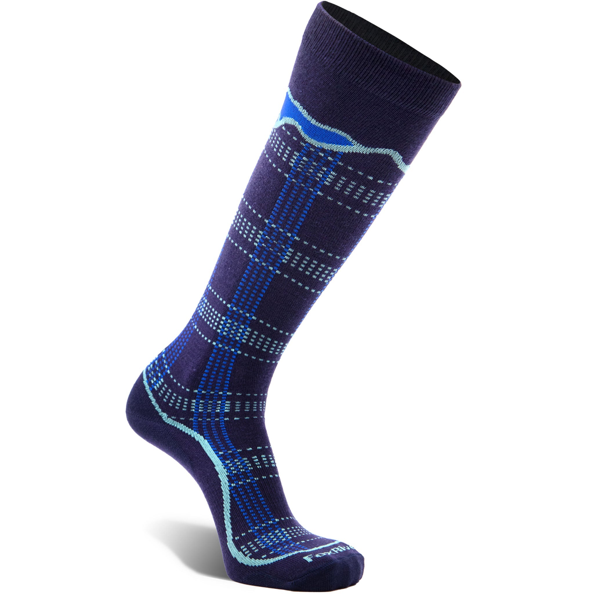 Women's Kicker Ultra-Lightweight Over-the-Calf Ski and Snowboard Sock Navy Medium - Fox River