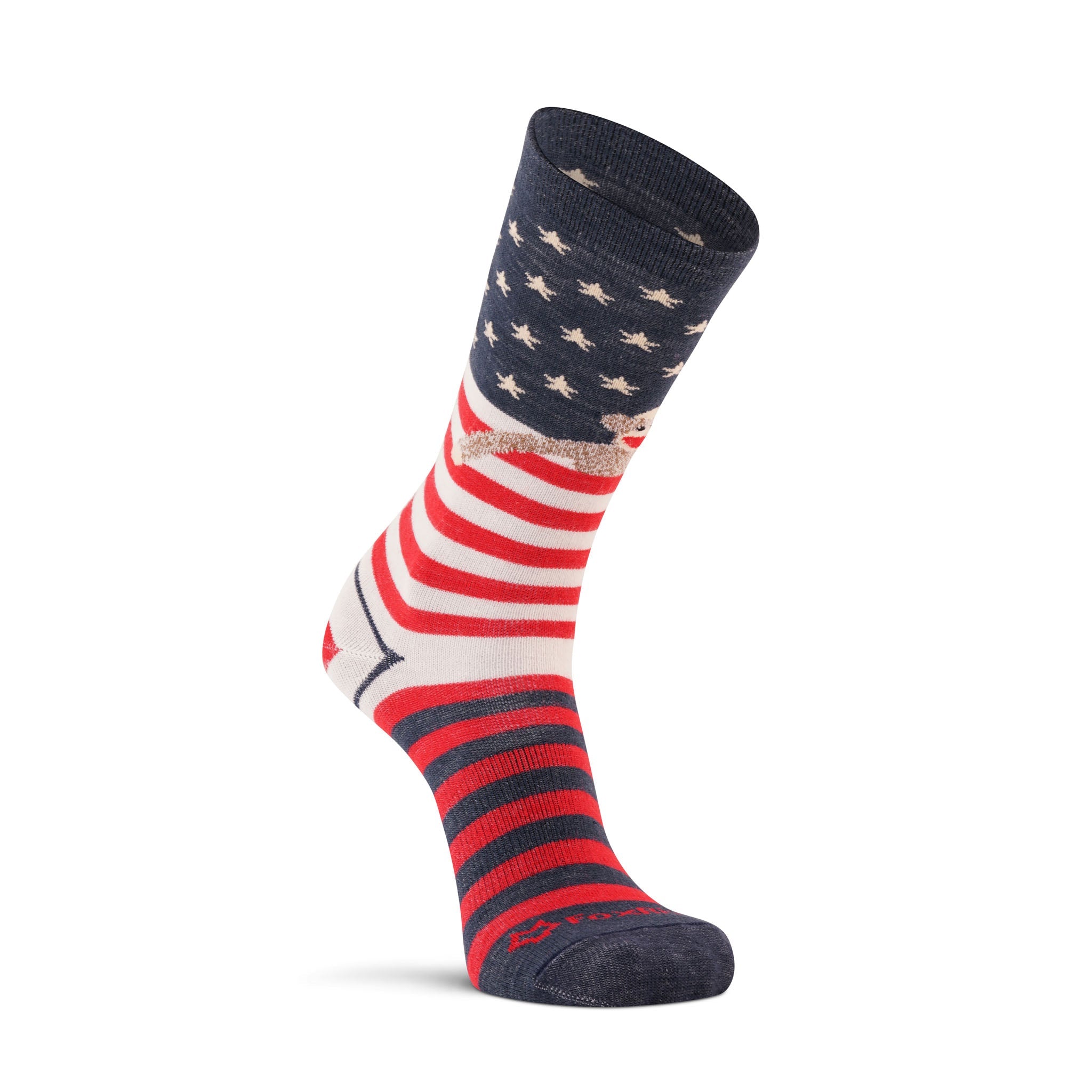 Women's Monkey Flag Ultra-Lightweight Crew Sock Navy Small - Fox River