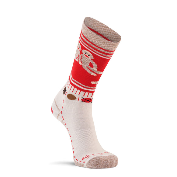 Women's Monkey Friends Ultra-Lightweight Crew Sock Red Small - Fox River