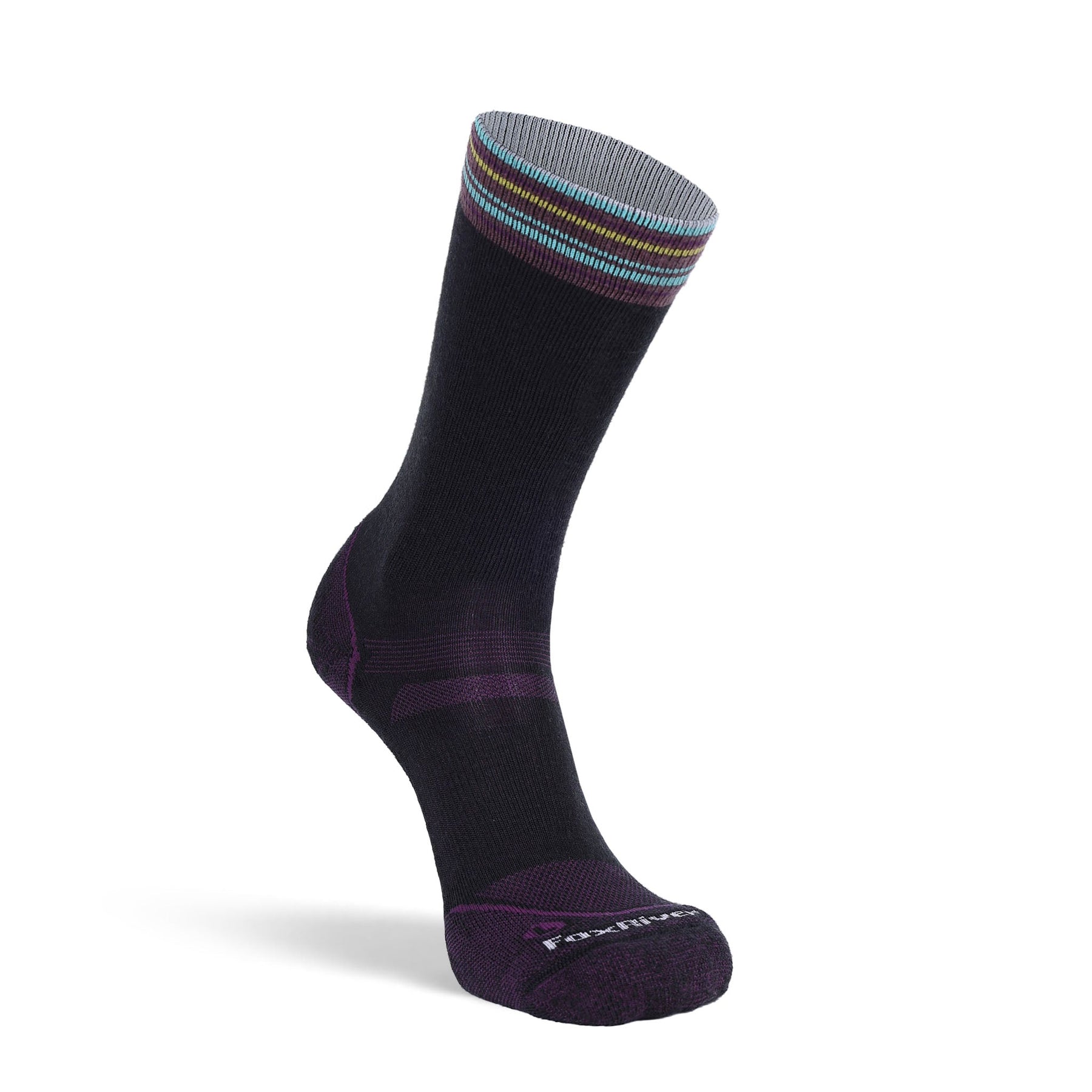 Women's Stripe Medium Weight Crew Hiking Sock