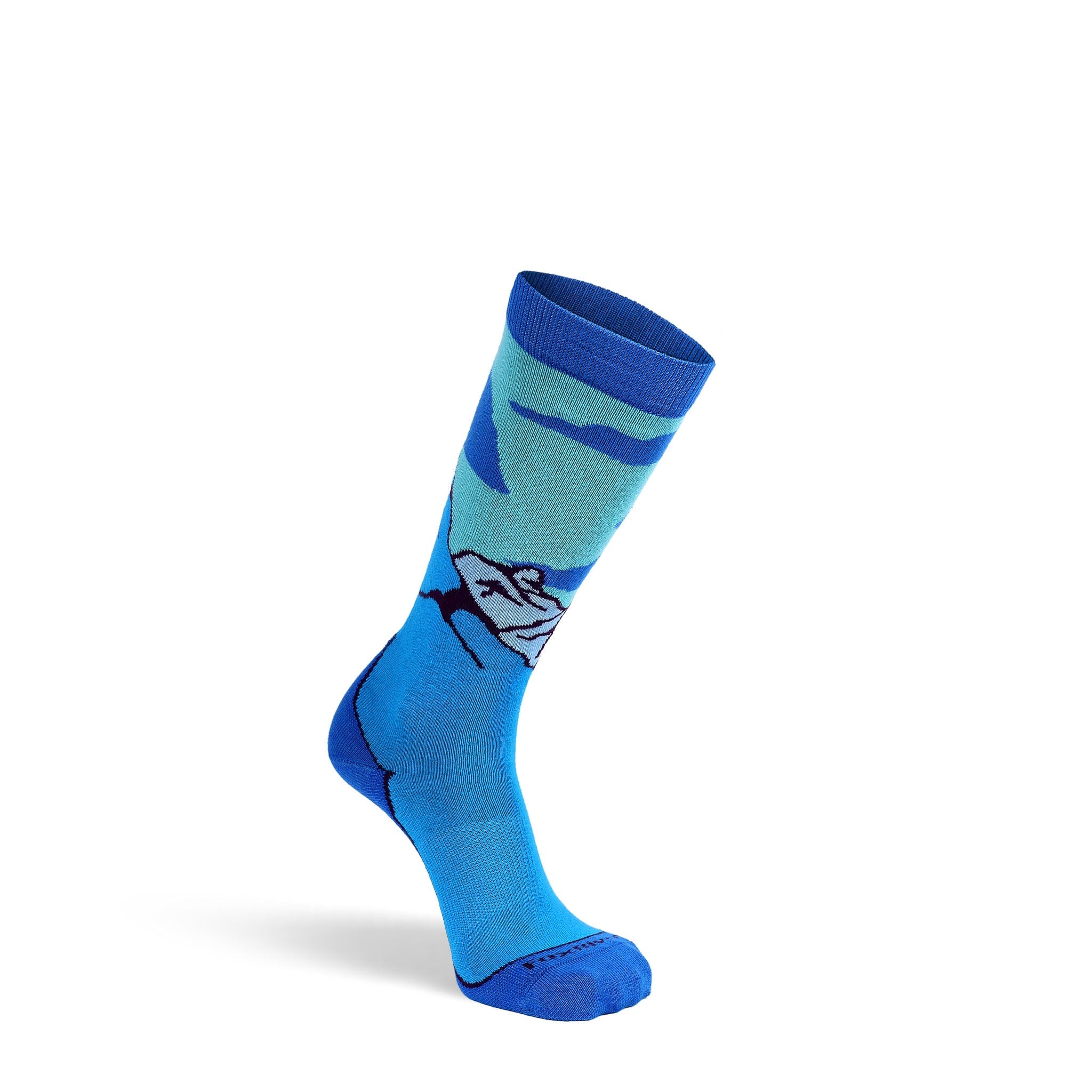 Women's Vail Ultra - Lightweight Over - the - Calf Ski and Snowboard Sock Atomic Blue Medium - Fox River