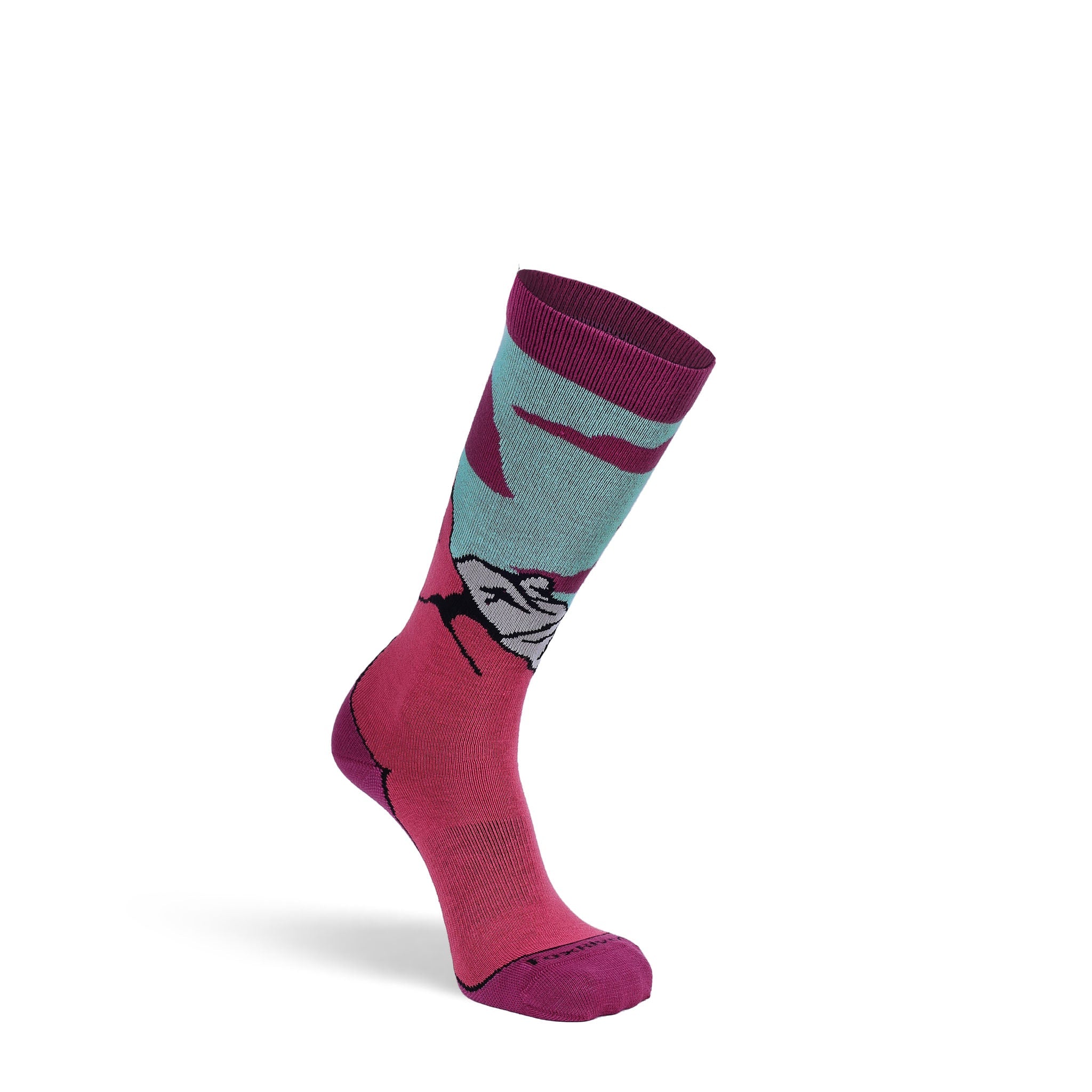 Women's Vail Ultra - Lightweight Over - the - Calf Ski and Snowboard Sock Fuchsia Medium - Fox River