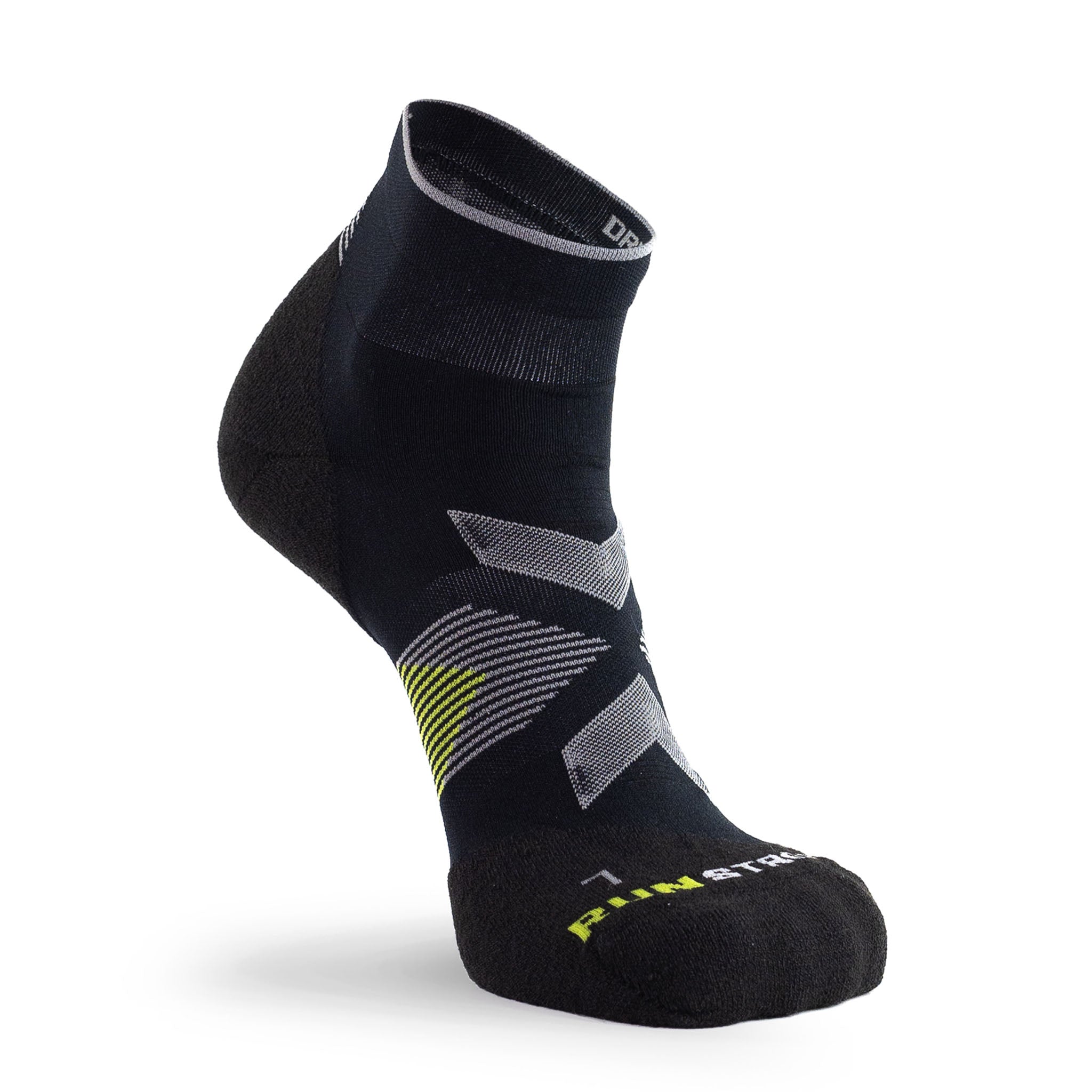 Arid Lightweight Quarter Crew Running Sock Black Small - Fox River