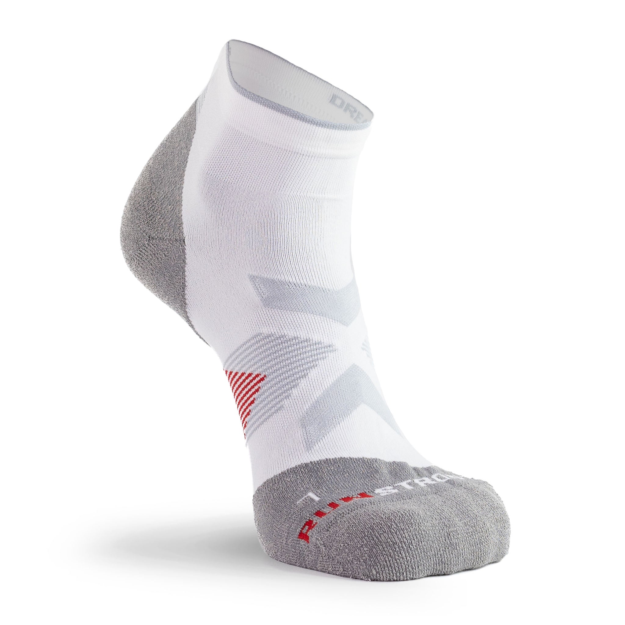 Arid Lightweight Quarter Crew Running Sock White Small - Fox River