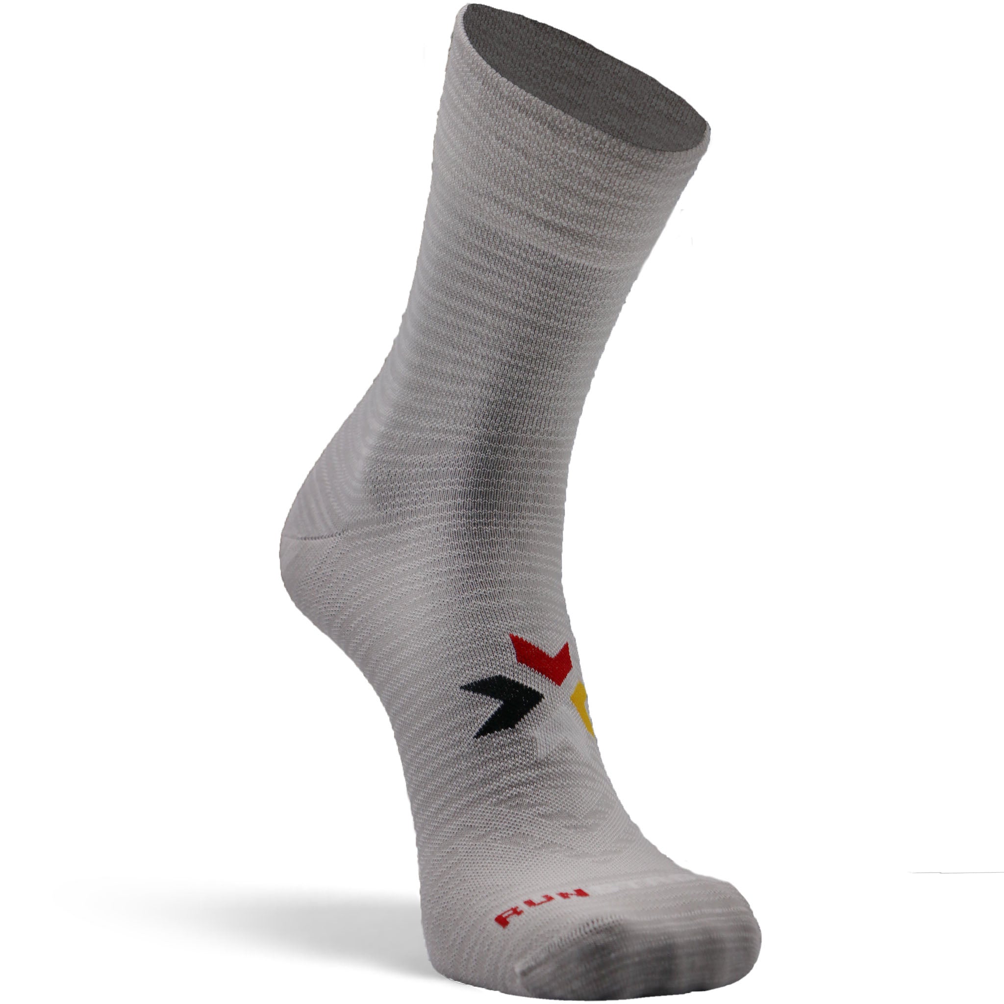 Canyon Ultra-Lightweight Crew Running Sock White/Grey Small - Fox River