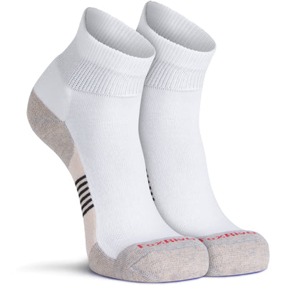 Diabetic Plus Lightweight Quarter Crew White/Grey Medium - Fox River® Socks