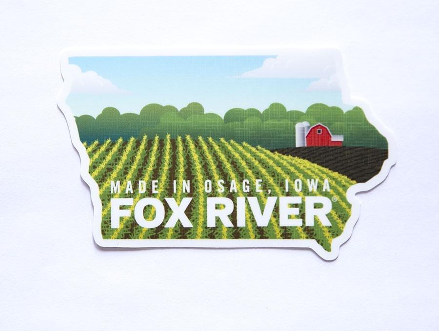 Fox River Made In Iowa Sticker - Fox River® Socks