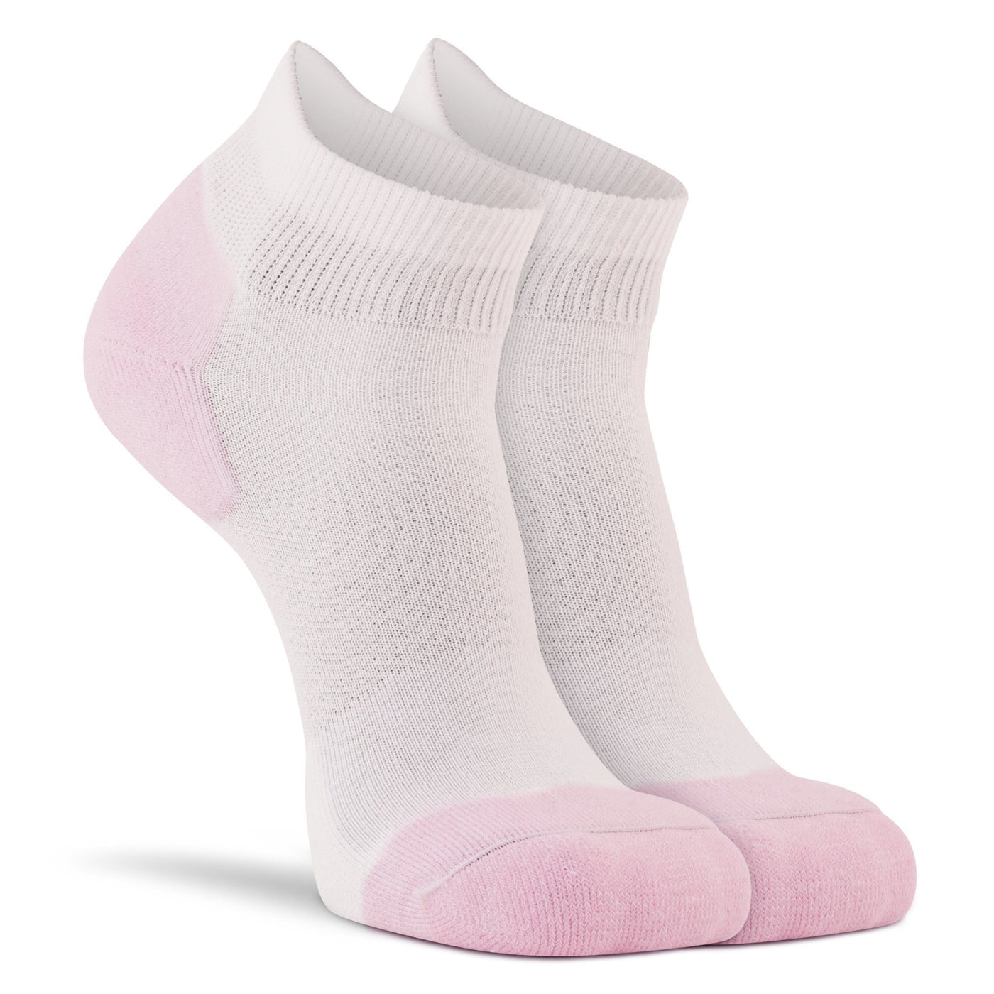 Her Diabetic Lightweight Quarter Crew - 2 Pack White/Pink Medium - Fox River® Socks
