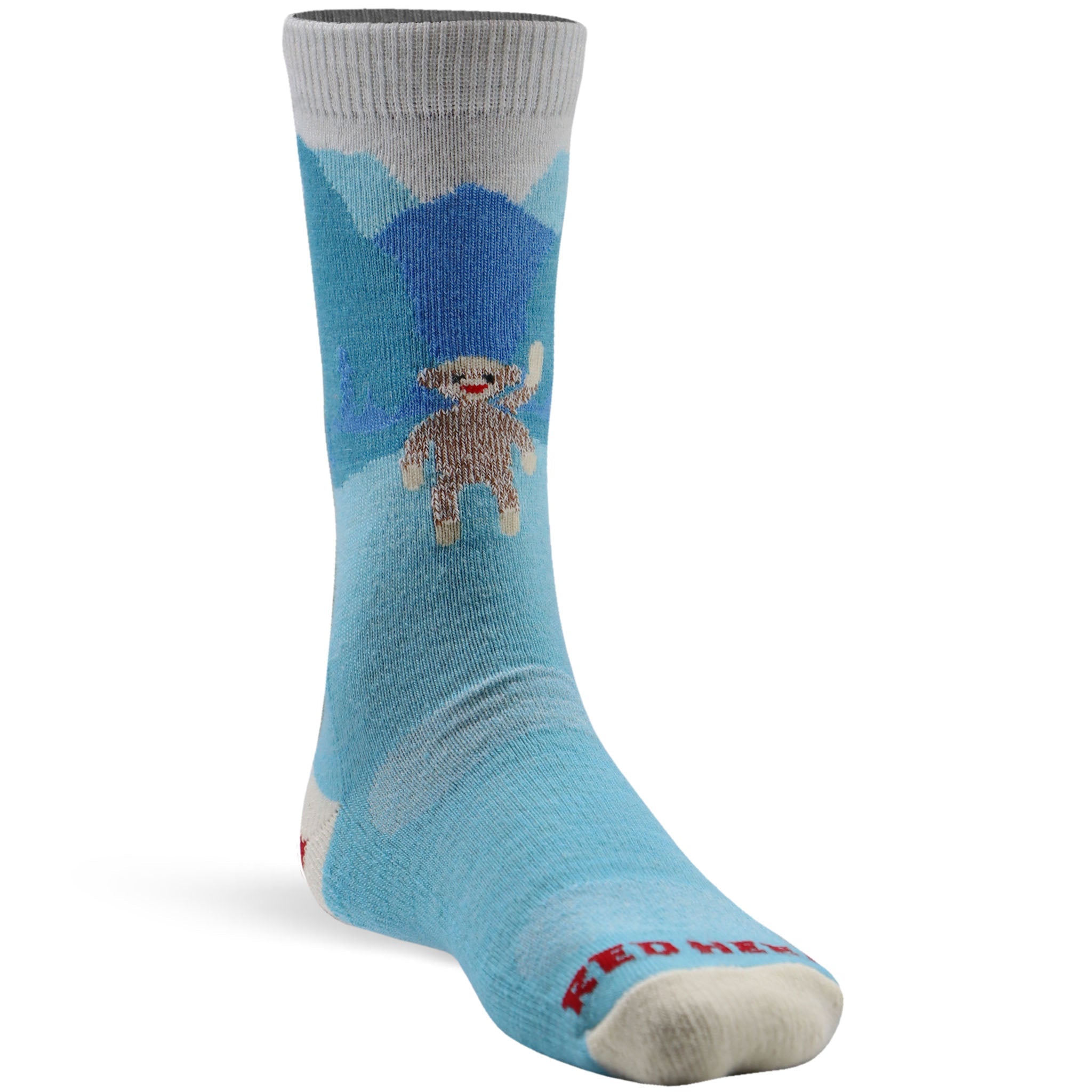 Kid's Monkey Business Lightweight Crew Hiking Sock Capri Blue Kids' Small - Fox River