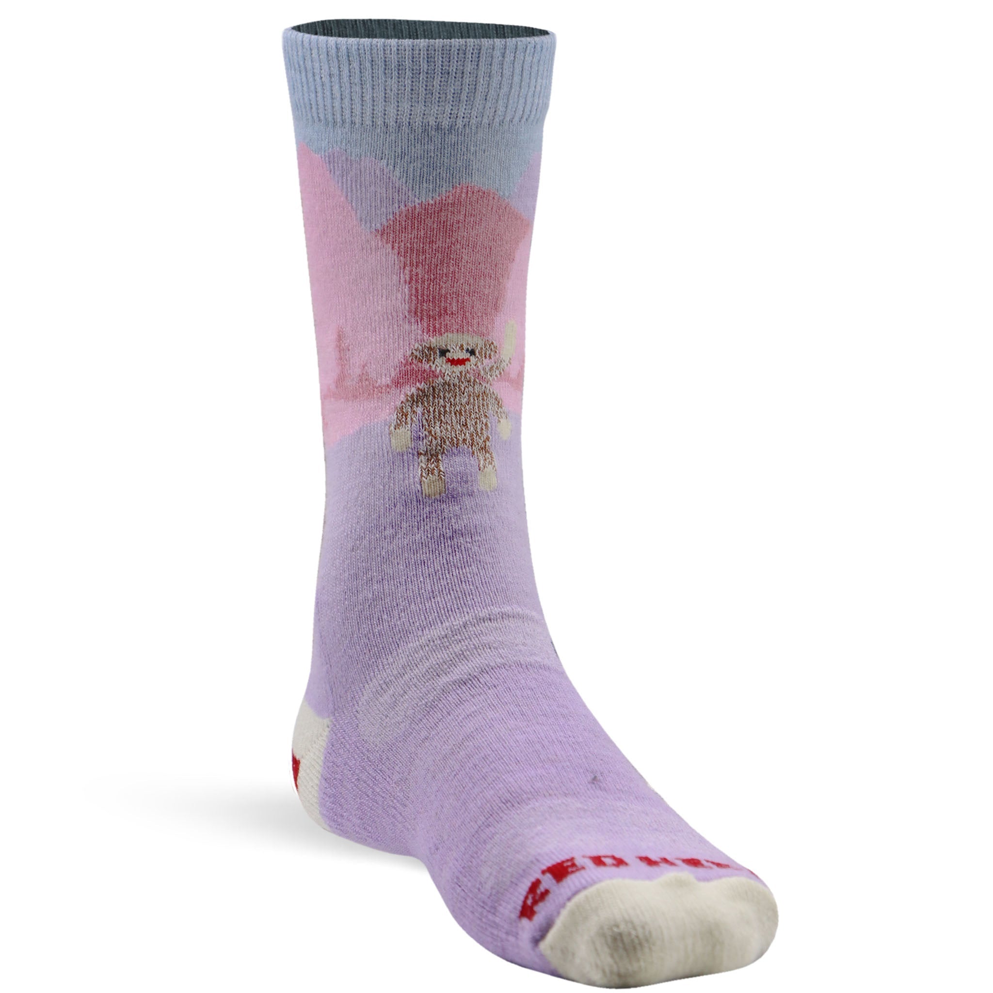 Kid's Monkey Business Lightweight Crew Hiking Sock Lavender Kids' Small - Fox River