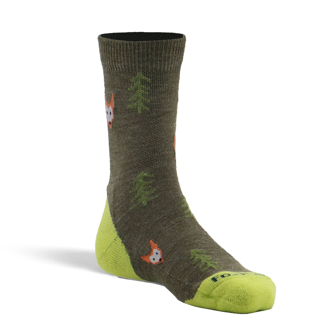 Kid's Robin Hood Lightweight Crew Hiking Sock Moss Kids' Small - Fox River