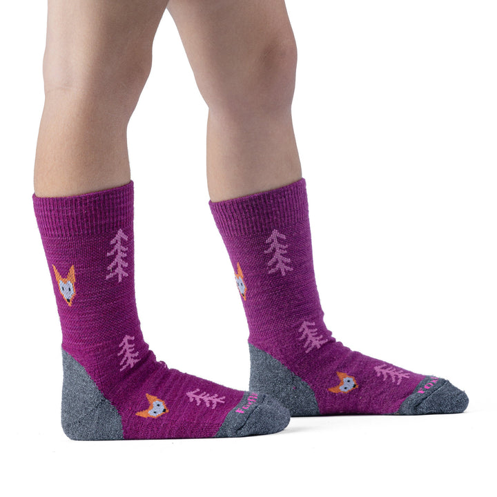 Kid's Robinhood Lightweight Crew Berry Small - Fox River