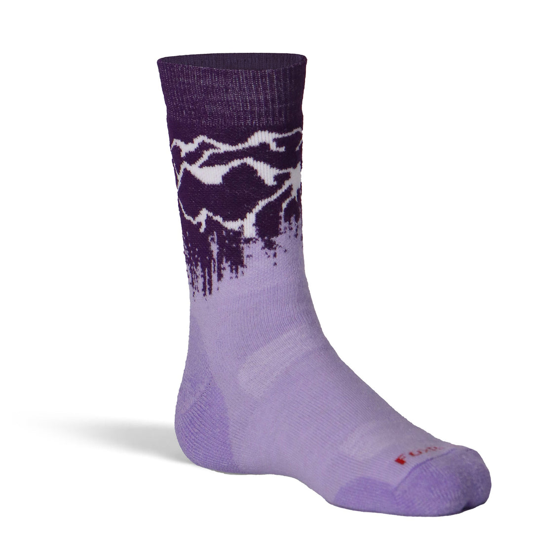 Kid's Scramble Medium Weight Crew Hiking Sock Grape Kids' X-Small - Fox River