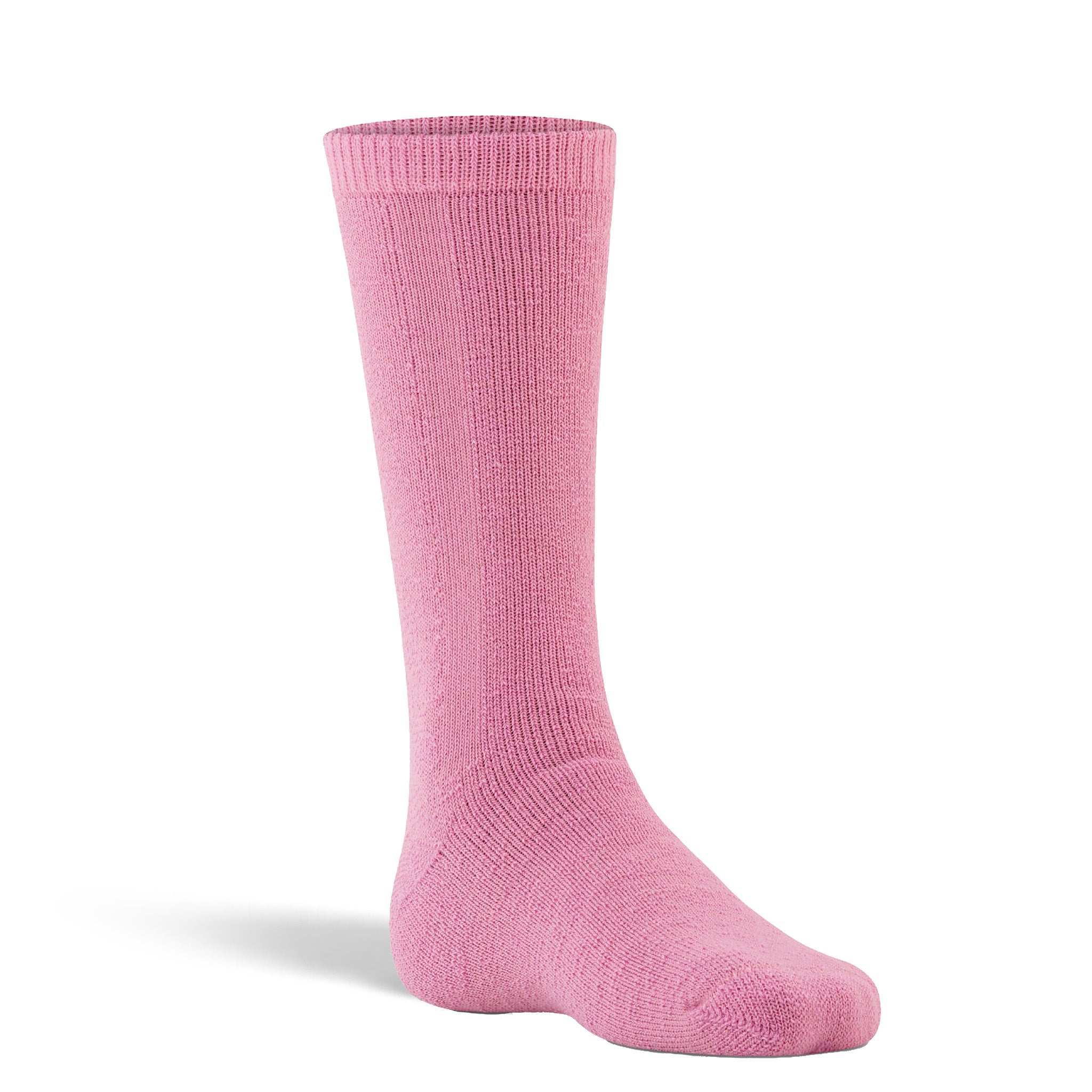 Kid's Slalom Jr. Medium Weight Mid-Calf Boot Ski and Snowboard Sock Pink Kids' Small - Fox River