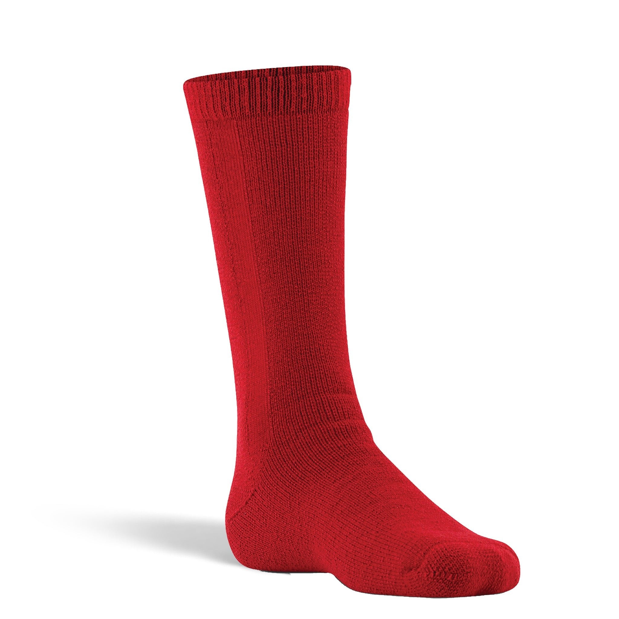 Kid's Slalom Jr. Medium Weight Mid-Calf Boot Ski and Snowboard Sock Red Kids' Small - Fox River
