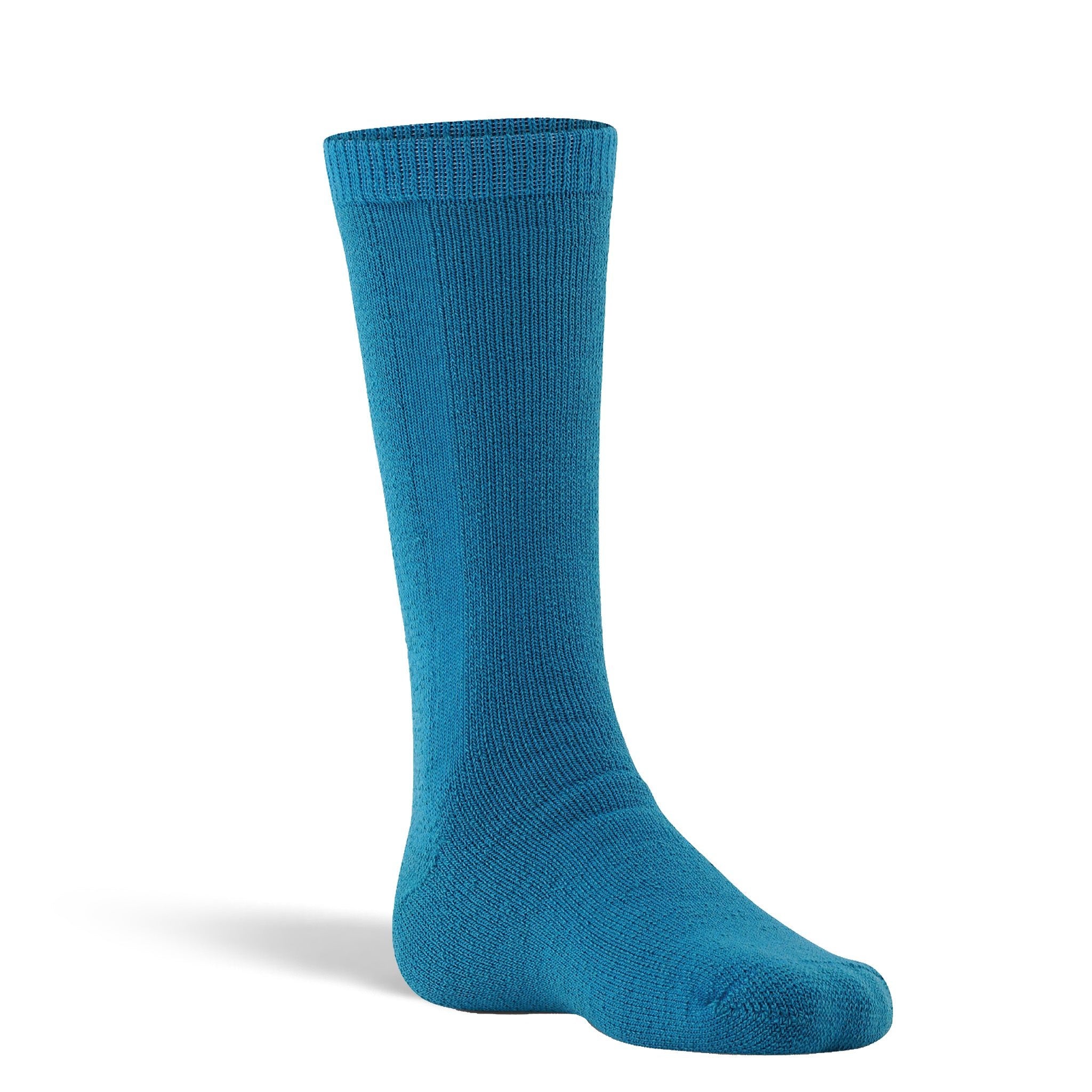 Kid's Slalom Jr. Medium Weight Mid-Calf Boot Ski and Snowboard Sock Teal Kids' Small - Fox River