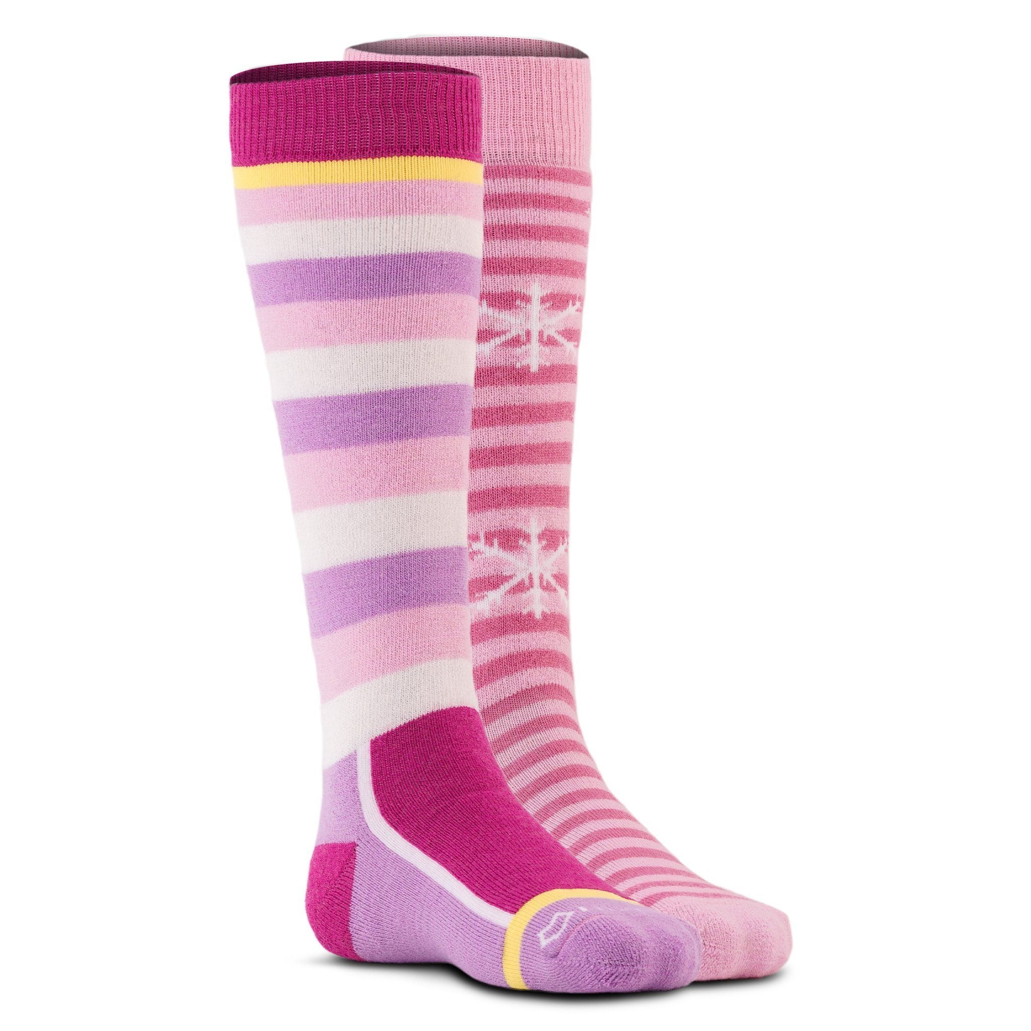 Kid's Snow Day Medium Weight Over-the-Calf - 2 Pack Bubble Gum Assort Kids' Small - Fox River® Socks