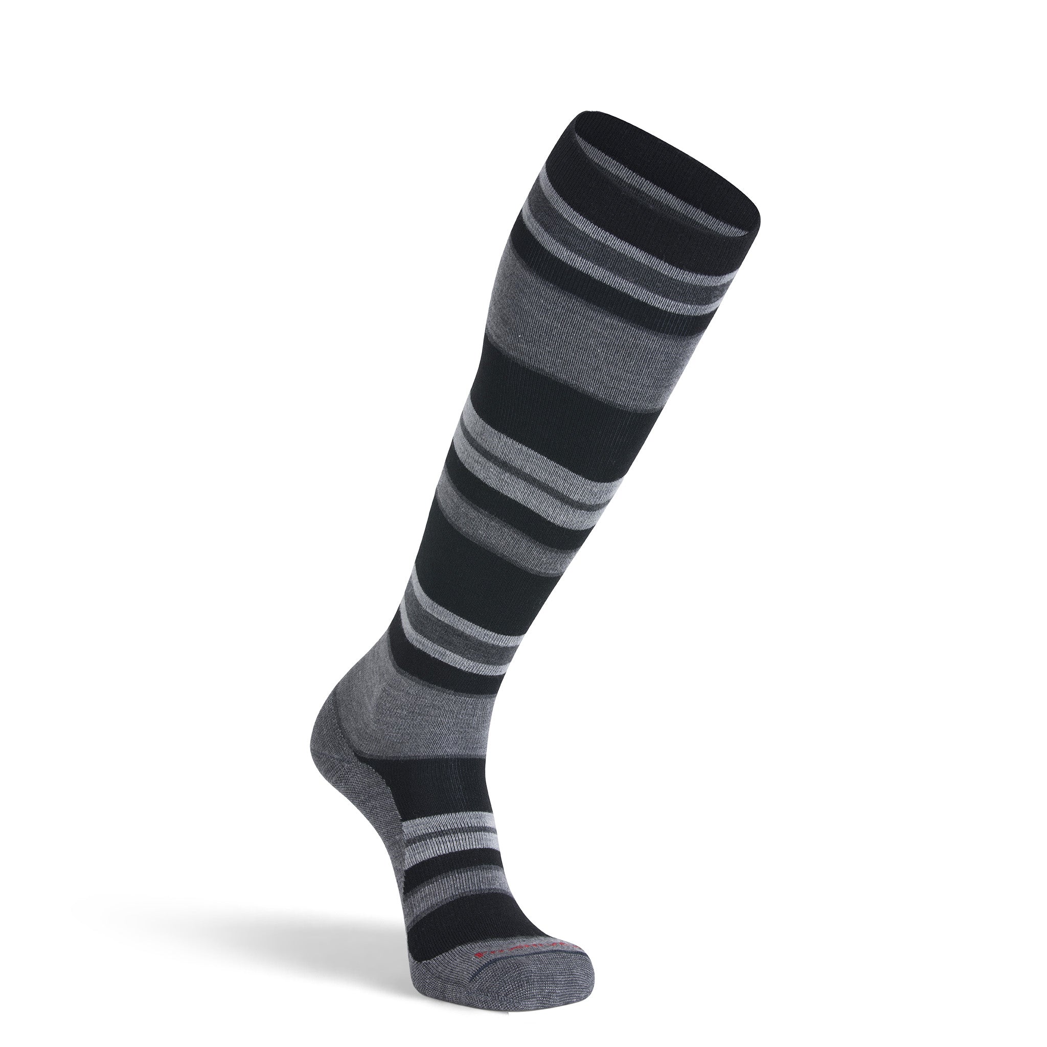 Men's Lift Lightweight Over-The-Calf Ski and Snowboard Sock Black/Charcoal Medium - Fox River