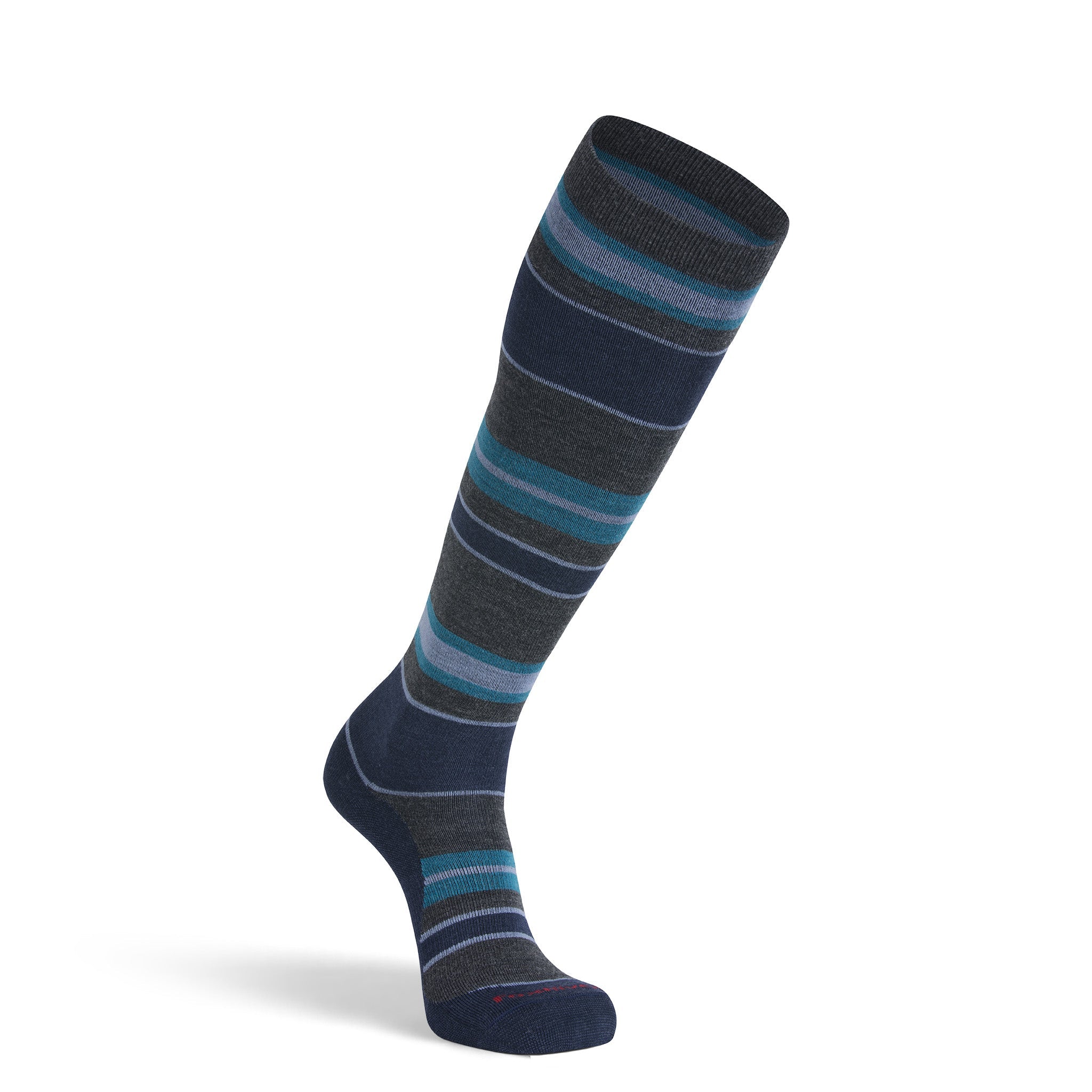 Men's Lift Lightweight Over-The-Calf Ski and Snowboard Sock Charcoal/Navy Medium - Fox River