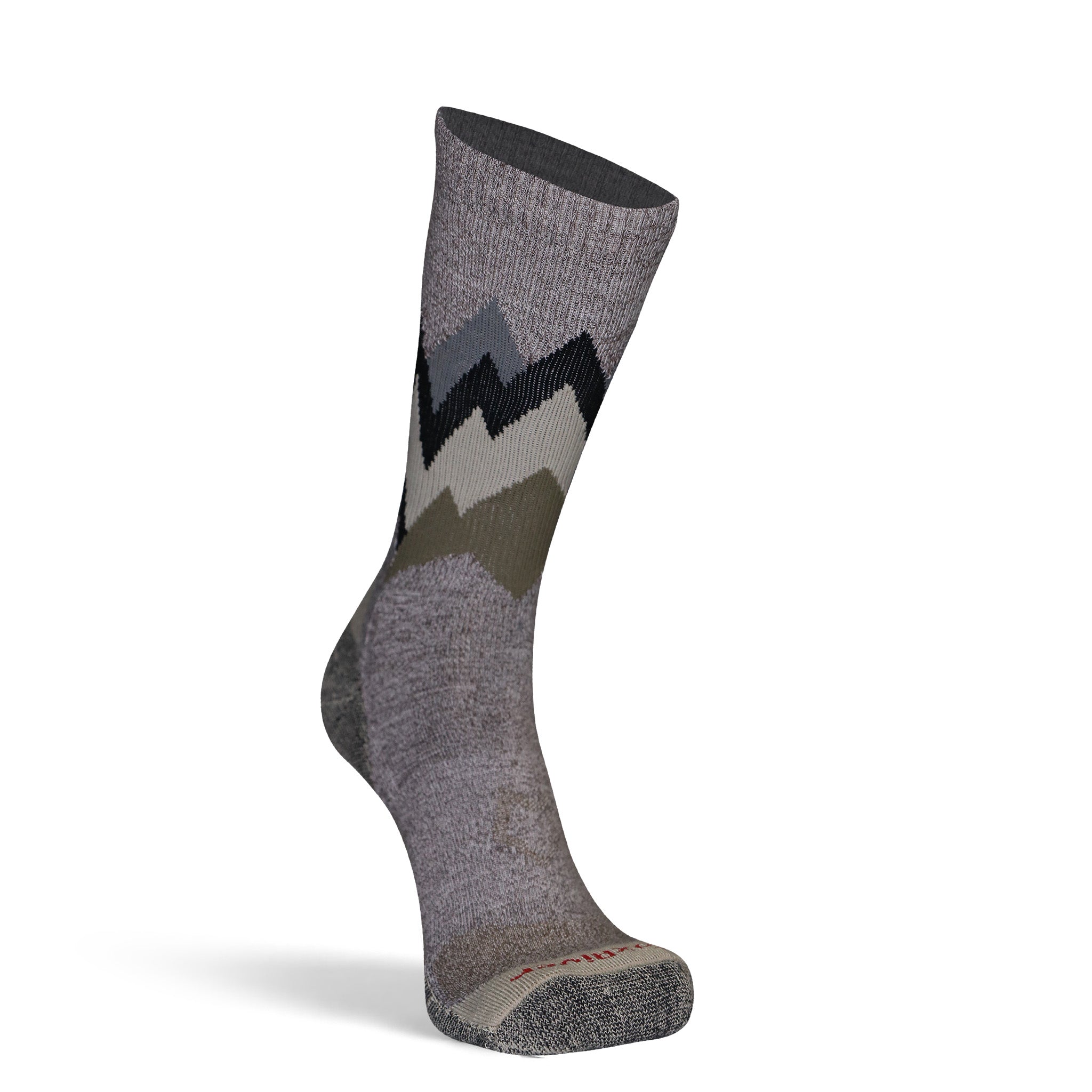 Men's Moving Mountains Lightweight Crew Hiking Sock Brown/Heather Medium - Fox River