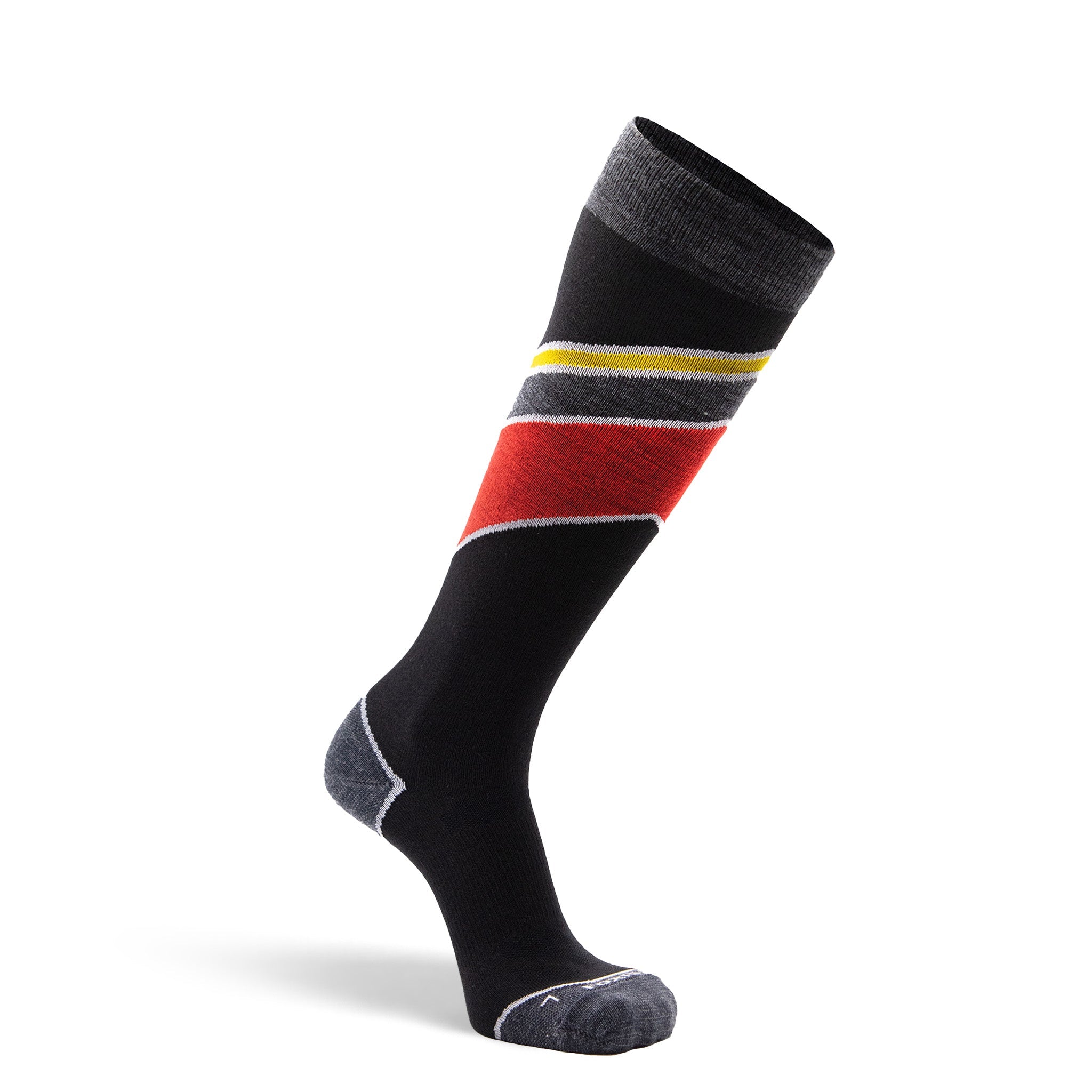 Men's Peakheat Bomber Ultra-Lightweight Over-the-Calf Ski and Snowboard Sock Charcoal Medium - Fox River