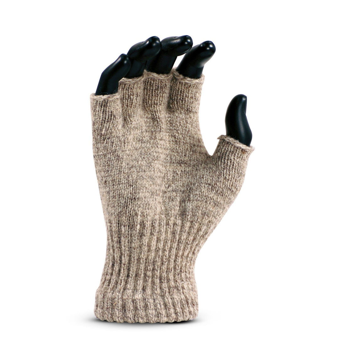 Mid Weight Ragg Fingerless Glove Brown Tweed Small - Fox River® Socks