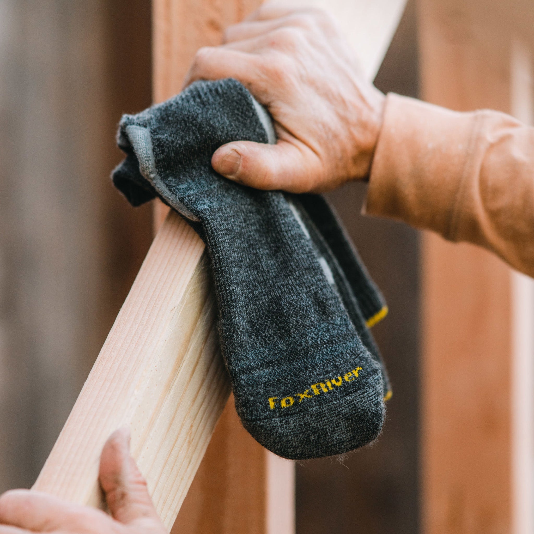 Peakheat Medium Weight Crew Work Sock Black Medium - Fox River