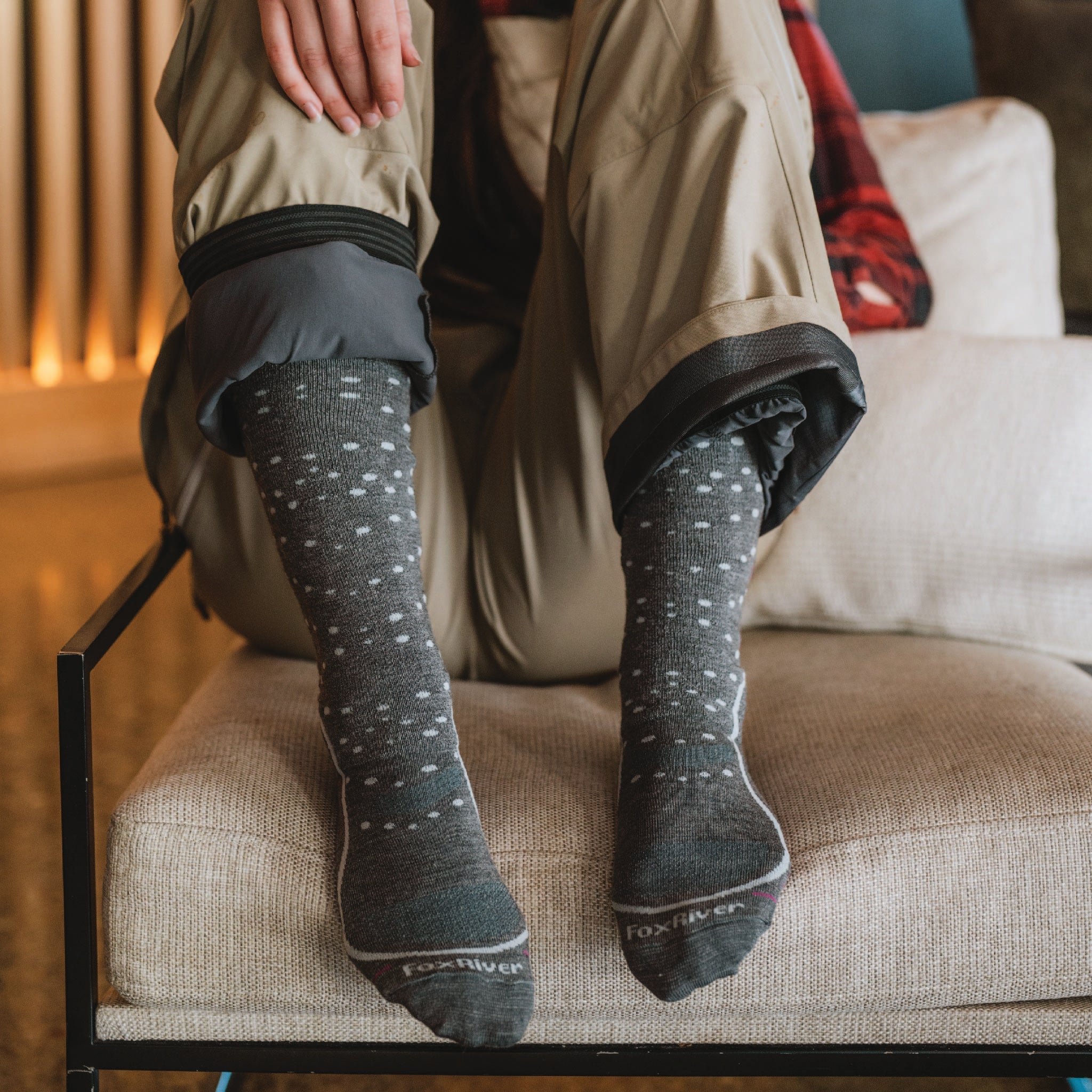 Ski/Snow Falling Leaf Lightweight Over-the-Calf Black Small - Fox River