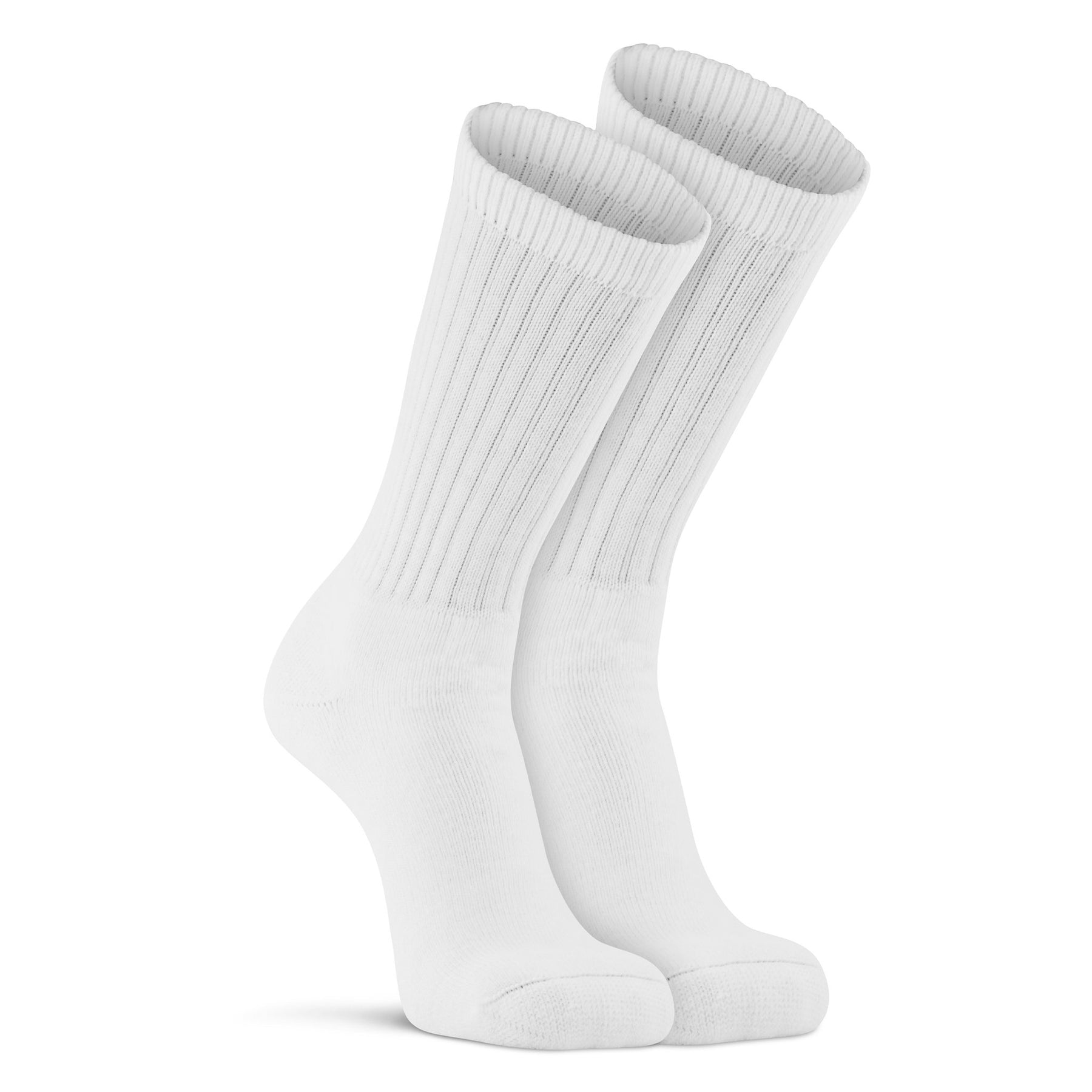 Deadstock White Cotton Crew Socks Large Made in USA Ivy 