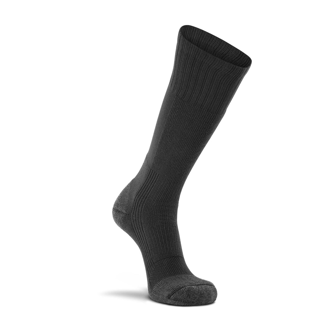 Black mid calf socks in wool and cashmere for men