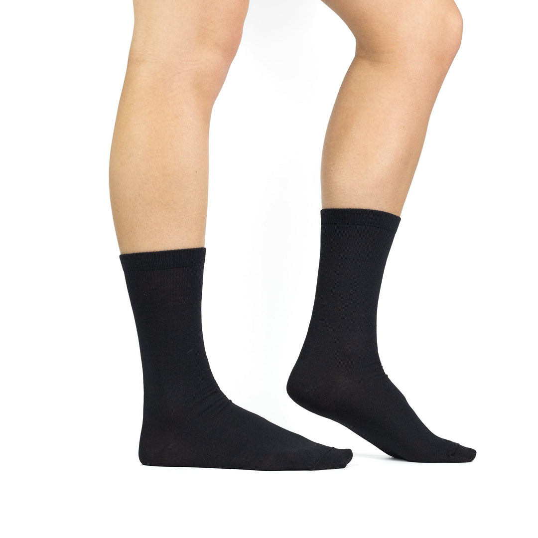 Short Socks No. 6 - Finest Merino & Silk (Black)