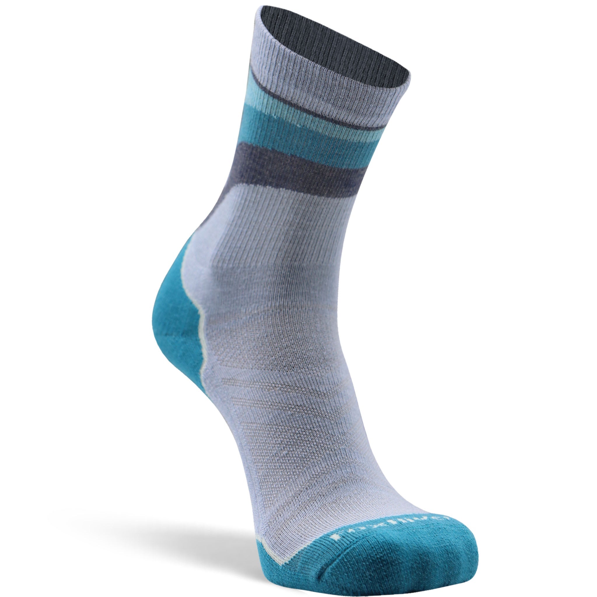 Women's Cairn Lightweight Crew Hiking Sock Silver/Blue Medium - Fox River