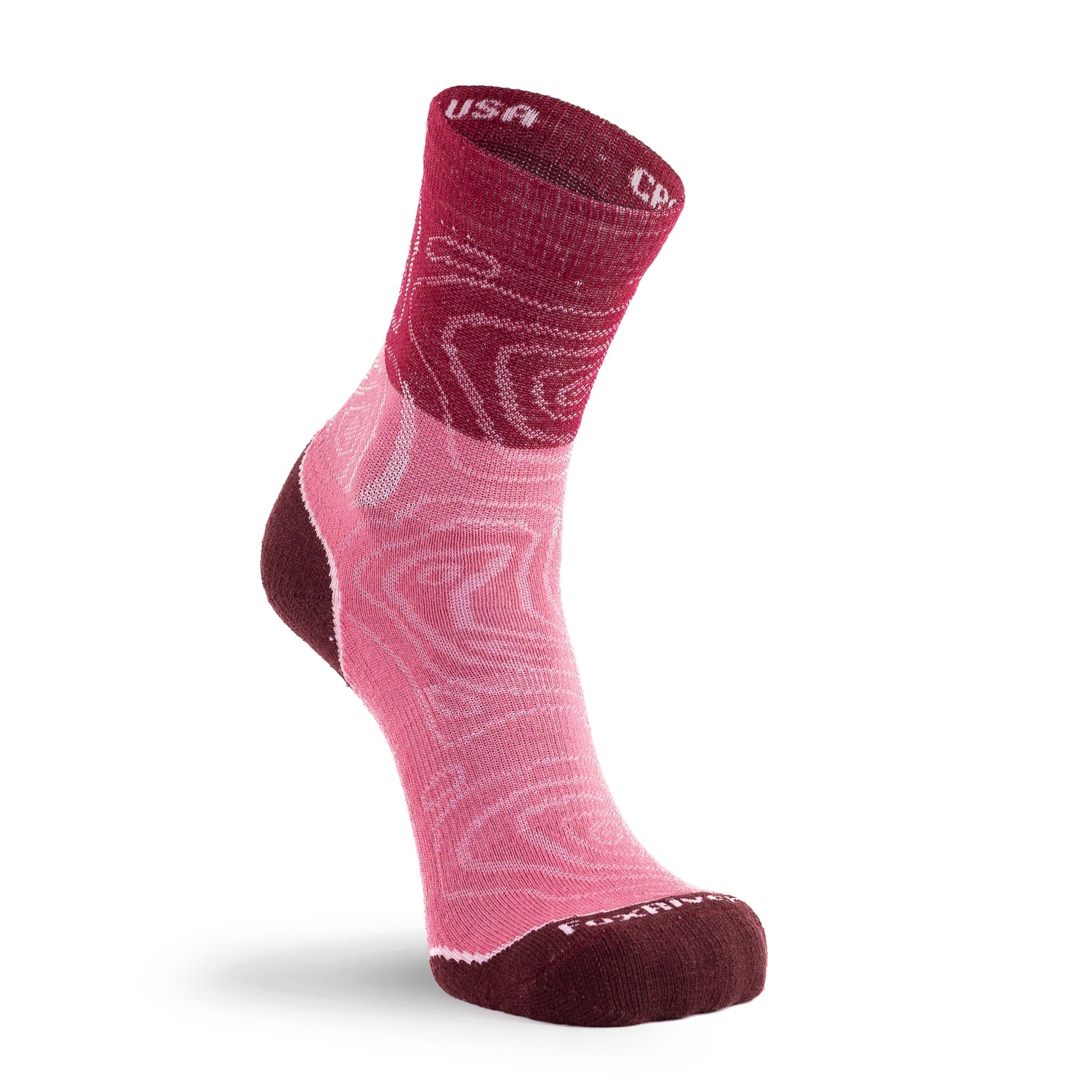Women's Croatan Lightweight Crew Hiking Sock Orchid Medium - Fox River