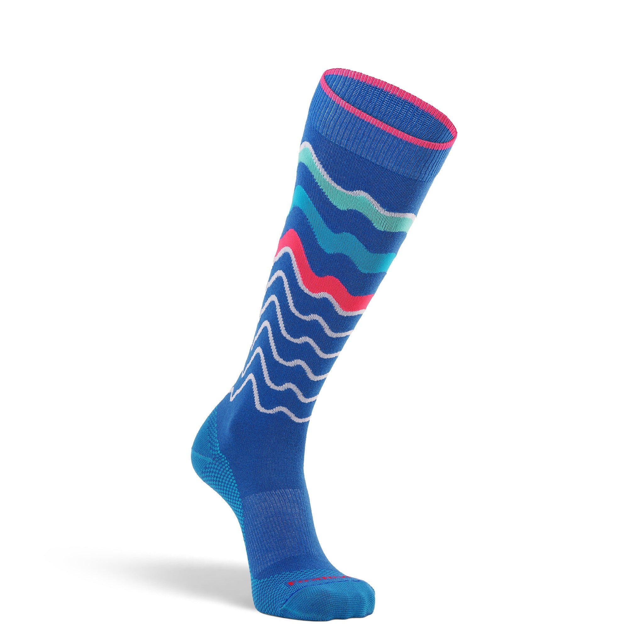 Women's Freerider Ultra-Lightweight Over-the-Calf Ski and Snowboard Sock Blue Medium - Fox River