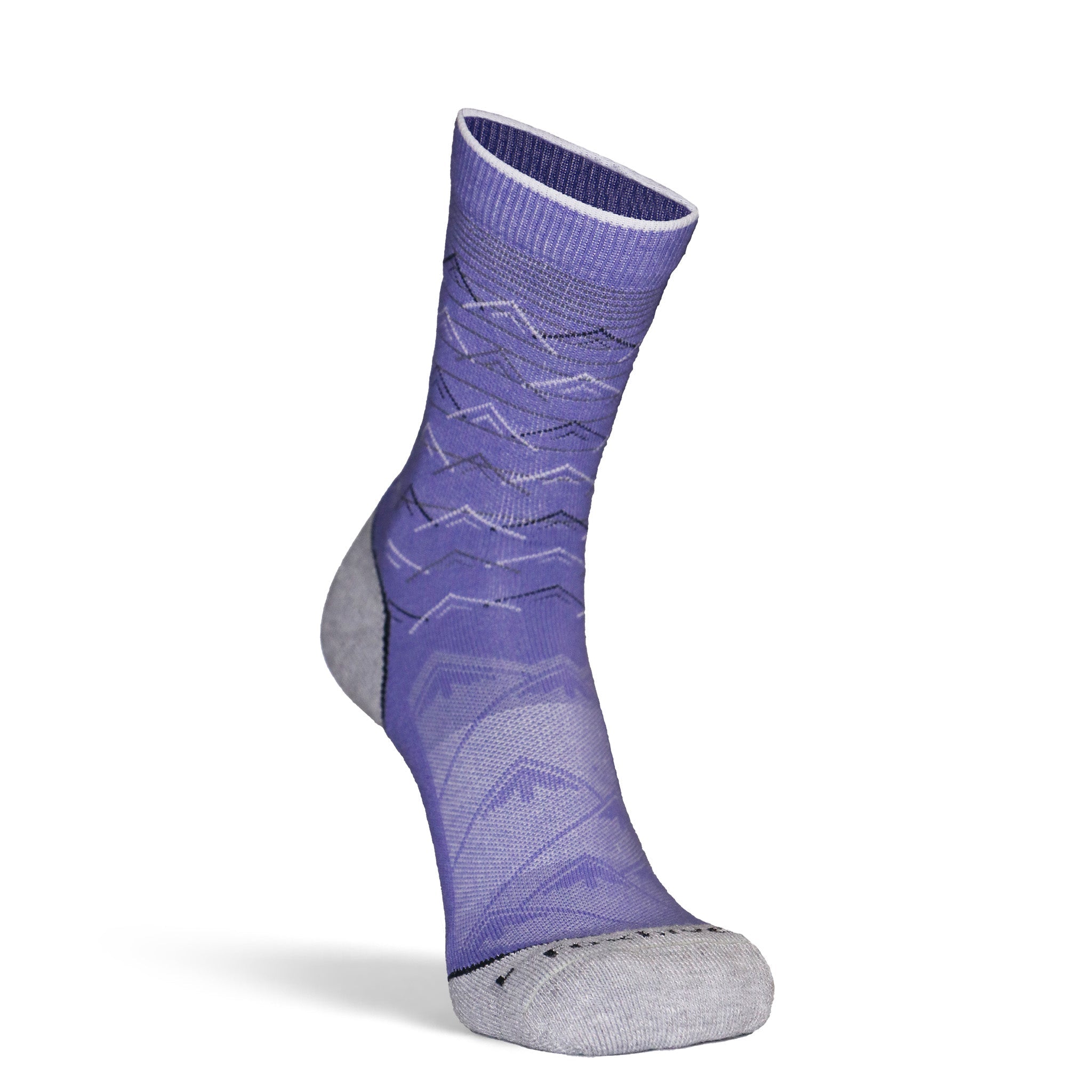 Women's Mountain Lightweight Crew Hiking Sock Purple Small - Fox River