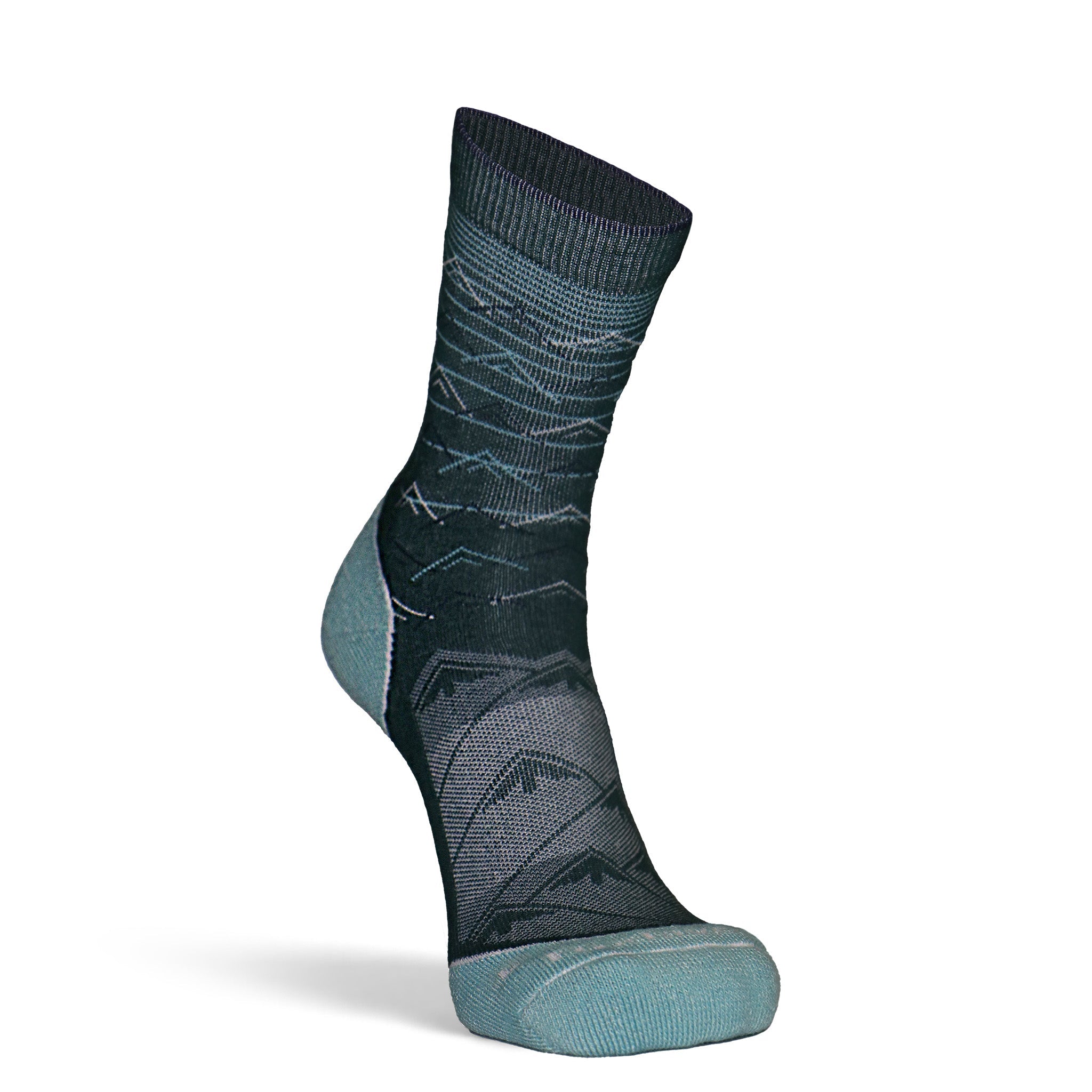 Women's Mountain Lightweight Crew Hiking Sock Teal Medium - Fox River